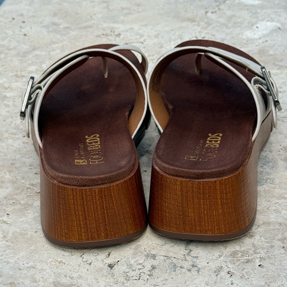 White Mountain Cream and Brown Sandals - Picture 5 of 13